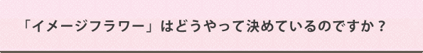 「イメージフラワー」はどうやって決めているのですか？